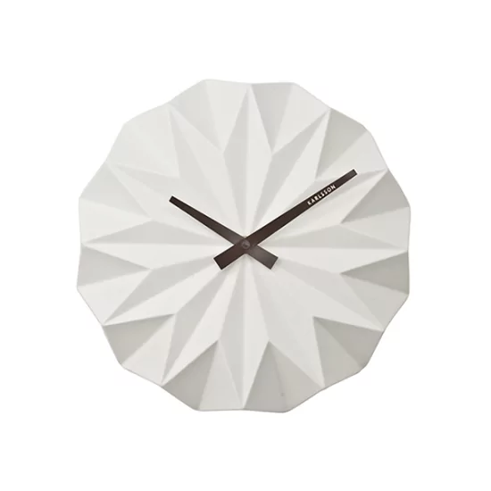 Nástěnné hodiny Origami – bílé
