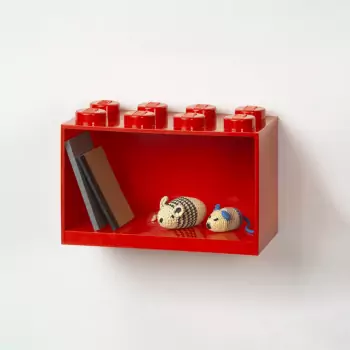 LEGO Brick 8 závěsná police – červená