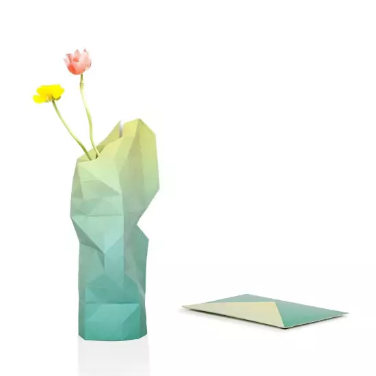 Papírový obal na vázu – Green Fade