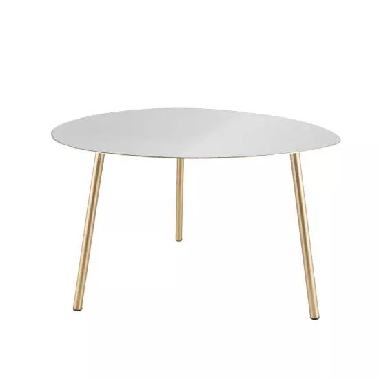 Malý bílo-zlatý stolek Ovoid