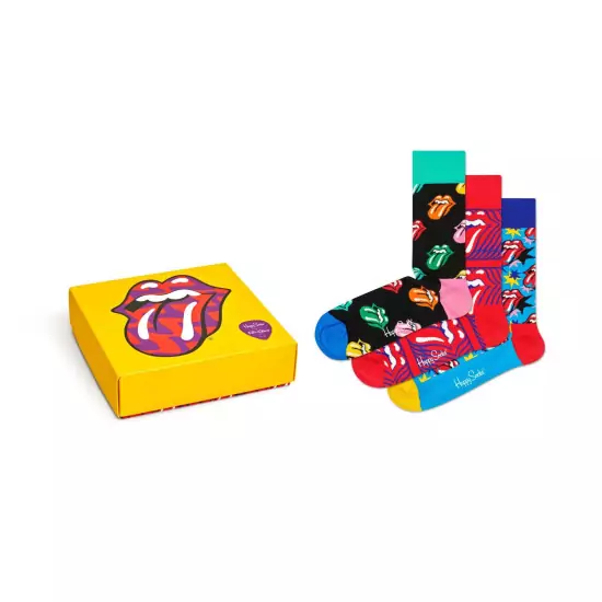 Sada 3ks - Barevné vzorované ponožky Rolling Stones Box Set