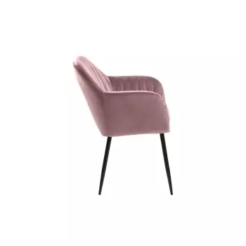 Židle s opěrkou Emilia – růžová