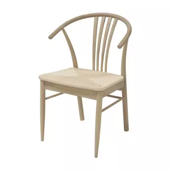 Židle s opěrkou York − přírodní