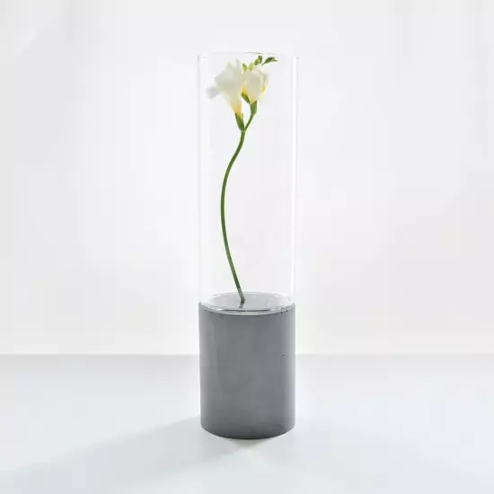Váza Abha L – světle šedá