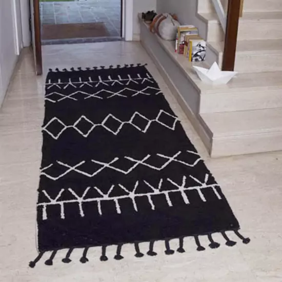 Pratelný koberec Berber Black — Běhoun