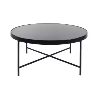 Velký černý konferenční stolek se skleněnou deskou - 2. jakost
