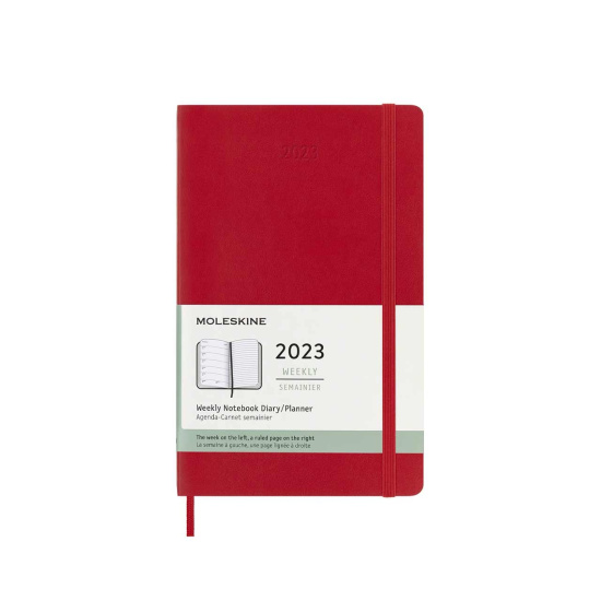 Plánovací zápisník 2023 měkký červený