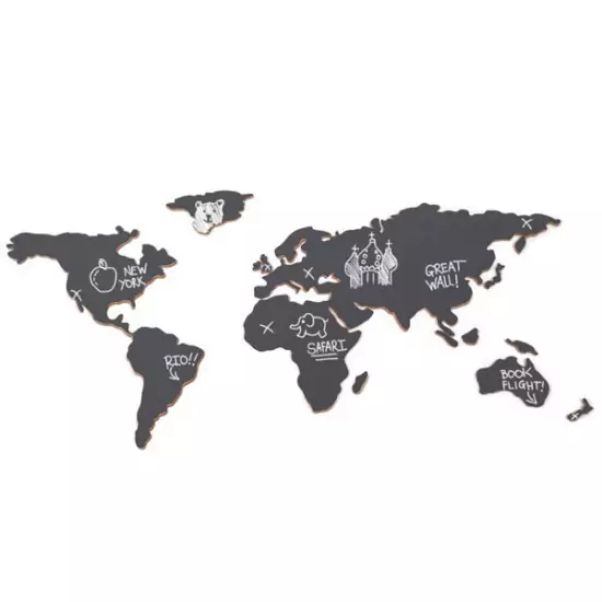 Křídová tabule – mapa světa