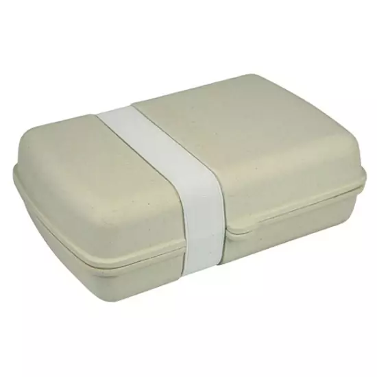 Bambusový box na jídlo s gumičkou – bílý