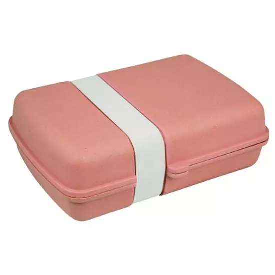 Bambusový box na jídlo s gumičkou – růžový