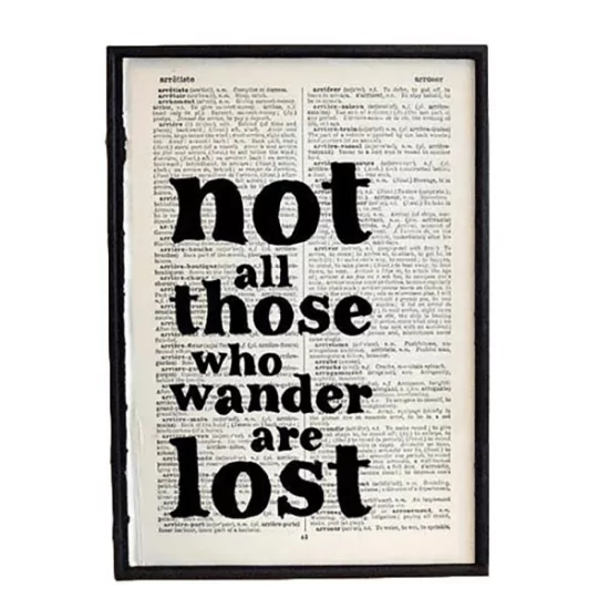 Zarámovaný plakát – JRR Tolkien – Not All Those Who Wander