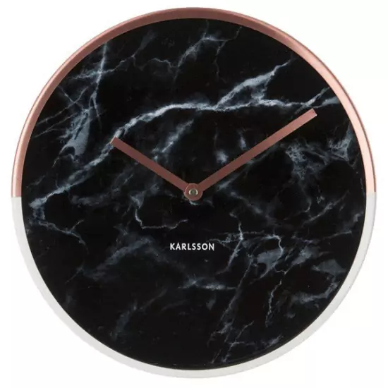 Nástěnné hodiny Marble Delight – černé