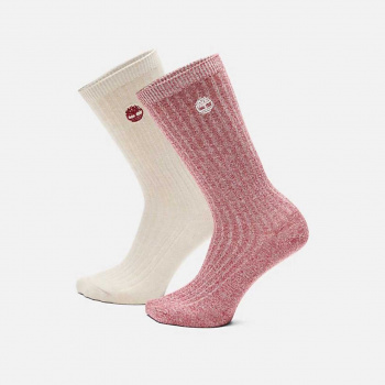 Two Pair Pack Pack Ribbed Boot Socks