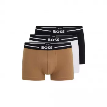 Three Pack Of Trunks With Logo Stretch-Cotton