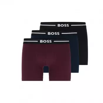Three Pack Of Boxer Briefs With Logo Stretch-Cotton