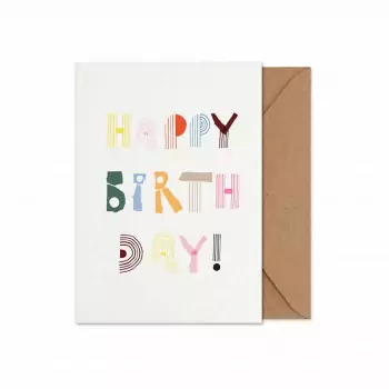 Happy Birthday – Skládaná karta A5