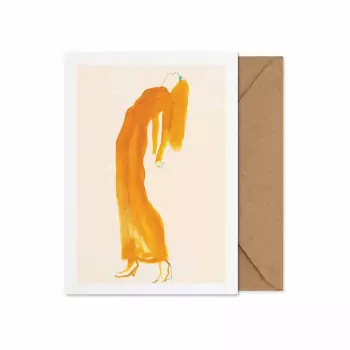 The Saffron Dress – Skládaná karta A5