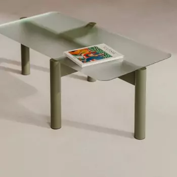 Zelený konferenční stolek Kob