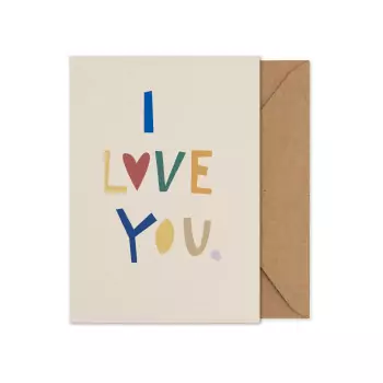 I Love You – Skládaná karta A5