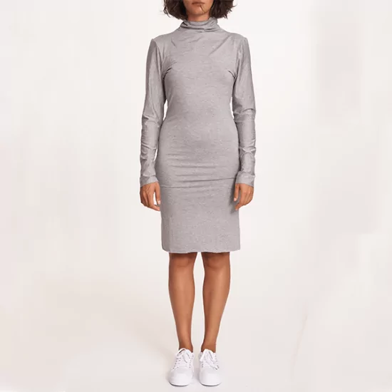 #mblm Collection rolákové šaty – světle šedé