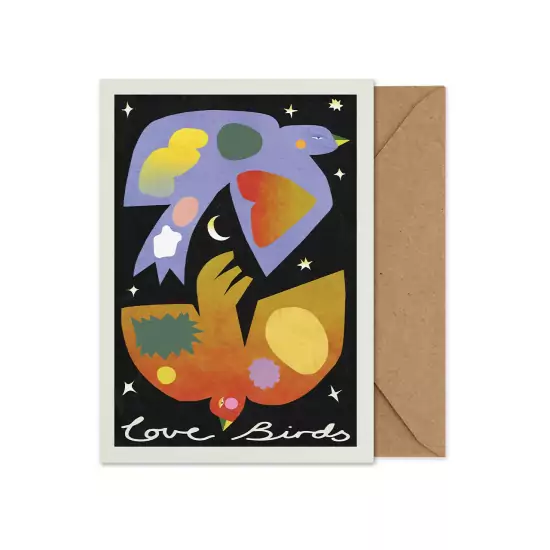 Love Birds – Skládaná karta A5