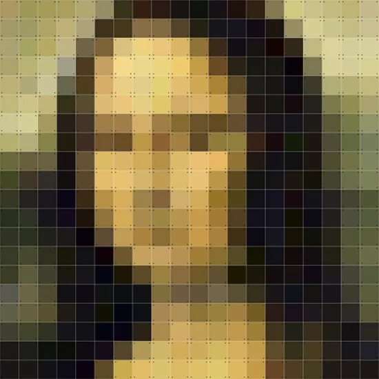 Skládaný obraz IXXI – Pixel Mona Lisa