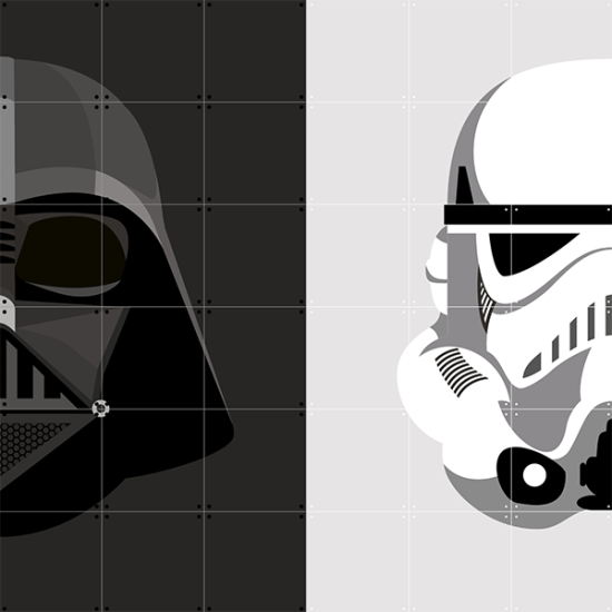 Skládaný obraz Star Wars IXXI – Stormtrooper / Darth Vader
