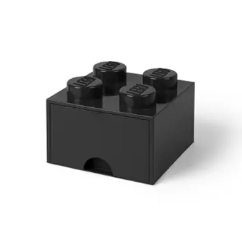 LEGO úložný box 4 s šuplíkem – černá