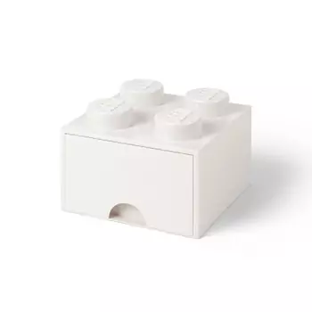 LEGO úložný box 4 s šuplíkem – bílá
