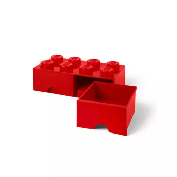LEGO úložný box 8 s šuplíky – červená