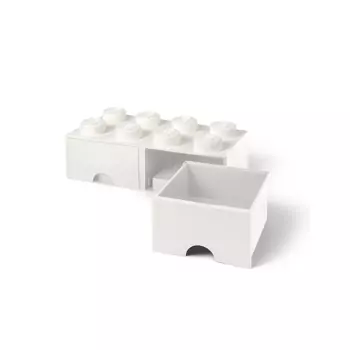 LEGO úložný box 8 s šuplíky – bílá