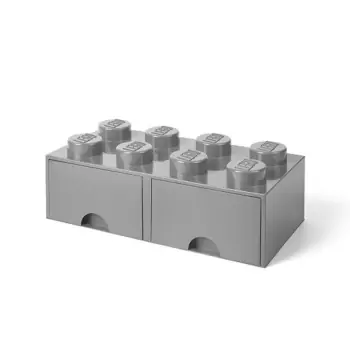 LEGO úložný box 8 s šuplíky – šedá