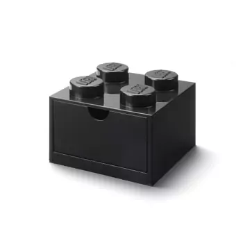 LEGO stolní box 4 se zásuvkou – černá
