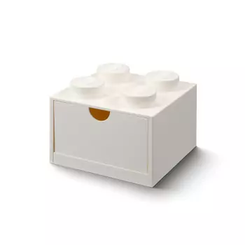 LEGO stolní box 4 se zásuvkou – bílá