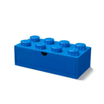 LEGO stolní box 8 se zásuvkou – modrá