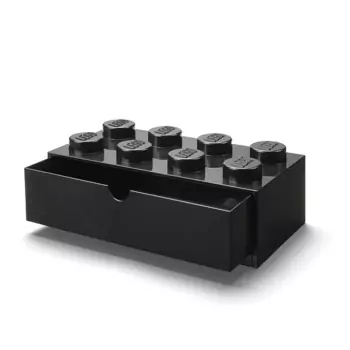 LEGO stolní box 8 se zásuvkou – černá