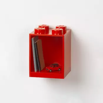 LEGO Brick 4 závěsná police – červená