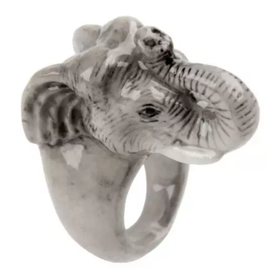Porcelánový prsten Slon