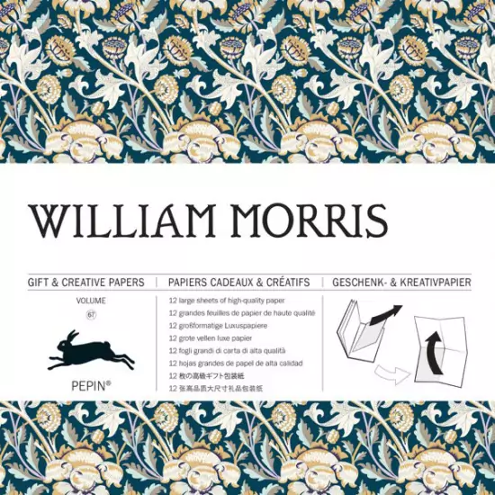 12 unikátních balicích papírů William Morris