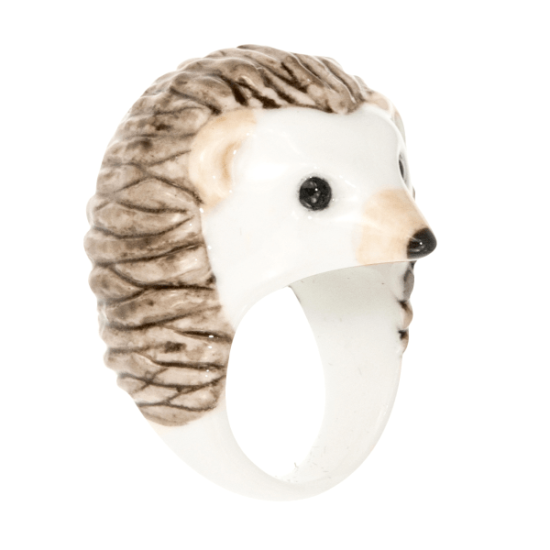Porcelánový prsten ježek