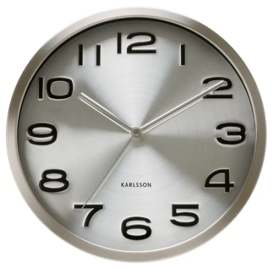 Nástěnné hodiny Maxie – stříbrné