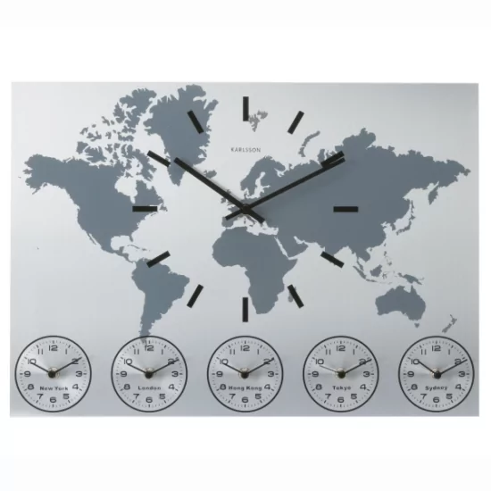 Nástěnné hodiny World Time