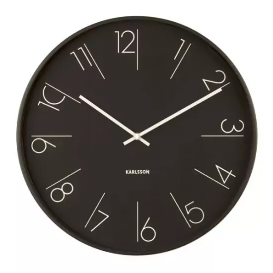 Nástěnné hodiny Elegant Numbers – černé