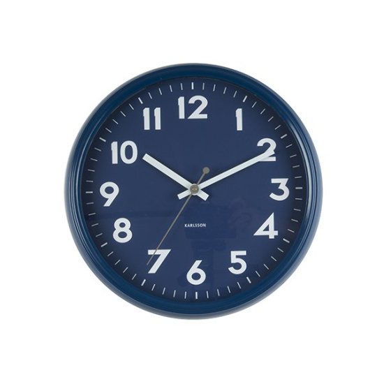 Nástěnné hodiny Badge – tmavě modré