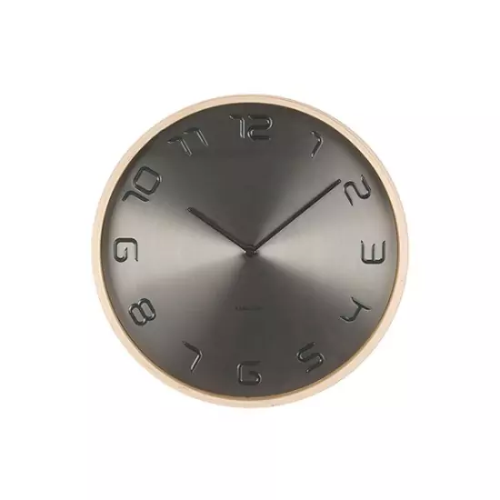 Nástěnné hodiny Bent wood – stříbrné