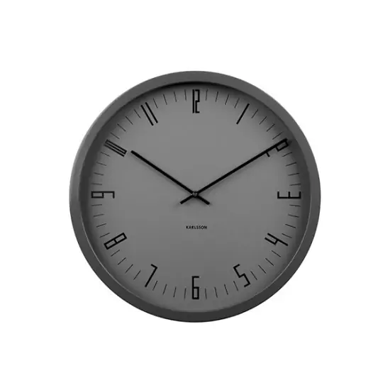 Nástěnné hodiny Cased Index – stříbrné