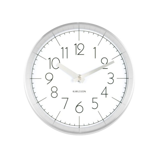 Nástěnné hodiny Convex – bílé