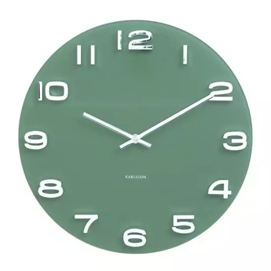 Nástěnné hodiny Vintage kulaté – zelené