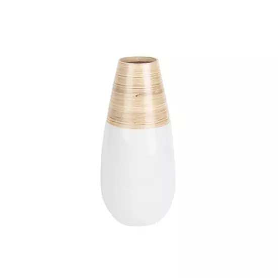 Dekorační váza Bamboo Drop S – bílá