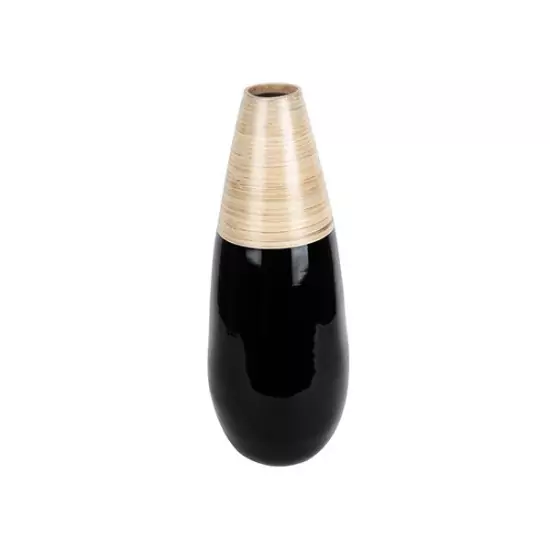Dekorační váza Bamboo Drop L – černá